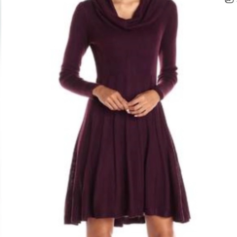 Calvin Klein Plum Cowl Neck Sweater Dress